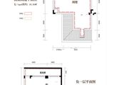 电建地产卢浮原著_H户型顶与负一平面 建面63平米