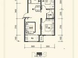 秦皇皓月城_2室2厅1卫 建面85平米