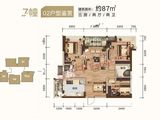 上城嘉泰_3室2厅2卫 建面87平米