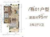 华侨城_2室2厅2卫 建面95平米