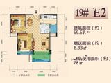 益通枫情尚城_2室2厅1卫 建面69平米