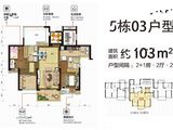 碧桂园城市之光_3室2厅2卫 建面103平米