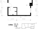 清城国际中心_C座43平户型 建面43平米