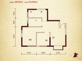 珠江新城二期_2室2厅1卫 建面68平米