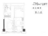 万科金域国际_2室2厅2卫 建面70平米