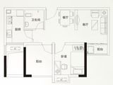 旭日海岸_2室2厅1卫 建面55平米