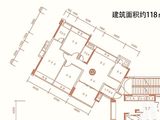 雅域瑞日天下花园_3室2厅2卫 建面118平米