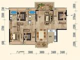 基盛星龙花园_4室2厅2卫 建面134平米