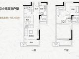 和昌盛世城邦_1室1厅1卫 建面68平米