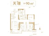 融创滨湖御园_3室2厅1卫 建面90平米