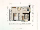 俊发滨江俊园_2室2厅1卫 建面69平米