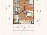 俊都大城_1室2厅1卫 建面60平米