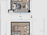 万科新都会_2室2厅2卫 建面50平米