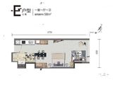 宝宇天邑环球港_1室1厅1卫 建面58平米