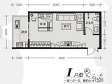 创鸿果粒城_1室1厅1卫 建面41平米