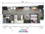 绿地成都绿地城_建面约46㎡商办户型 建面46平米