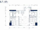 中交国际邮轮广场_2室2厅1卫 建面69平米