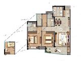 奥园誉湖湾_2室2厅2卫 建面105平米