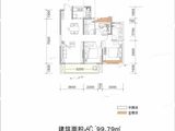 三迪金域中央3期_3室2厅2卫 建面99平米