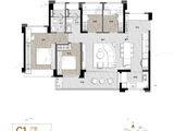 万科都会四季花园_4室2厅2卫 建面115平米