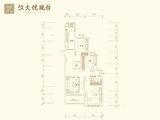 济南恒大悦珑台_3室2厅1卫 建面121平米