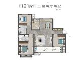 中疆学府状元台_3室2厅2卫 建面121平米