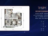 陕建崇文朗樾_3室2厅1卫 建面100平米