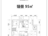 地建嘉信臻城_3室2厅2卫 建面95平米