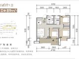 恒茂前湖揽境_3室2厅1卫 建面88平米